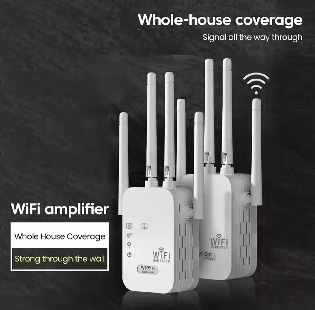 Беспроводной Wi-Fi усилитель-повторитель (репитер) сигнала 300 Мбит/с, 2.4 ГГц, с удлинением радиуса действия - фото 3