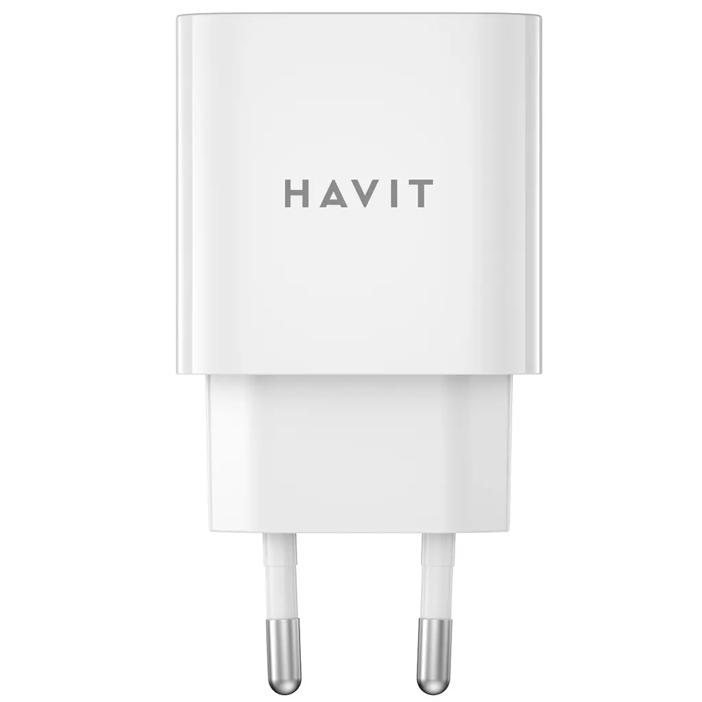 Зарядний пристрій Havit UC111 PRO 20W USB-Aта USB-C білий (HV-UC111-PRO-WH)