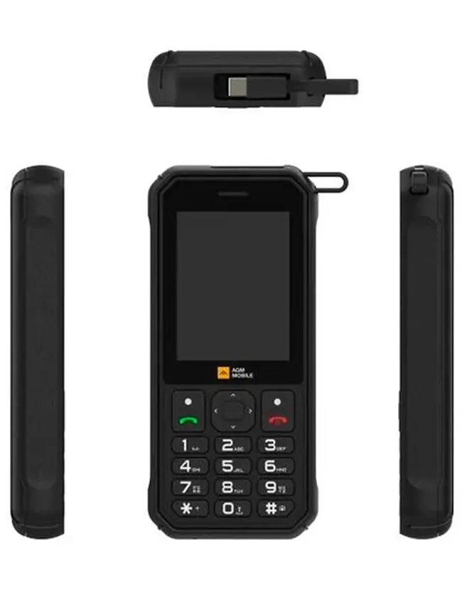 Кнопковий телефон AGM M11 4G Black (Клавіатура з кирилицею) - фото 3