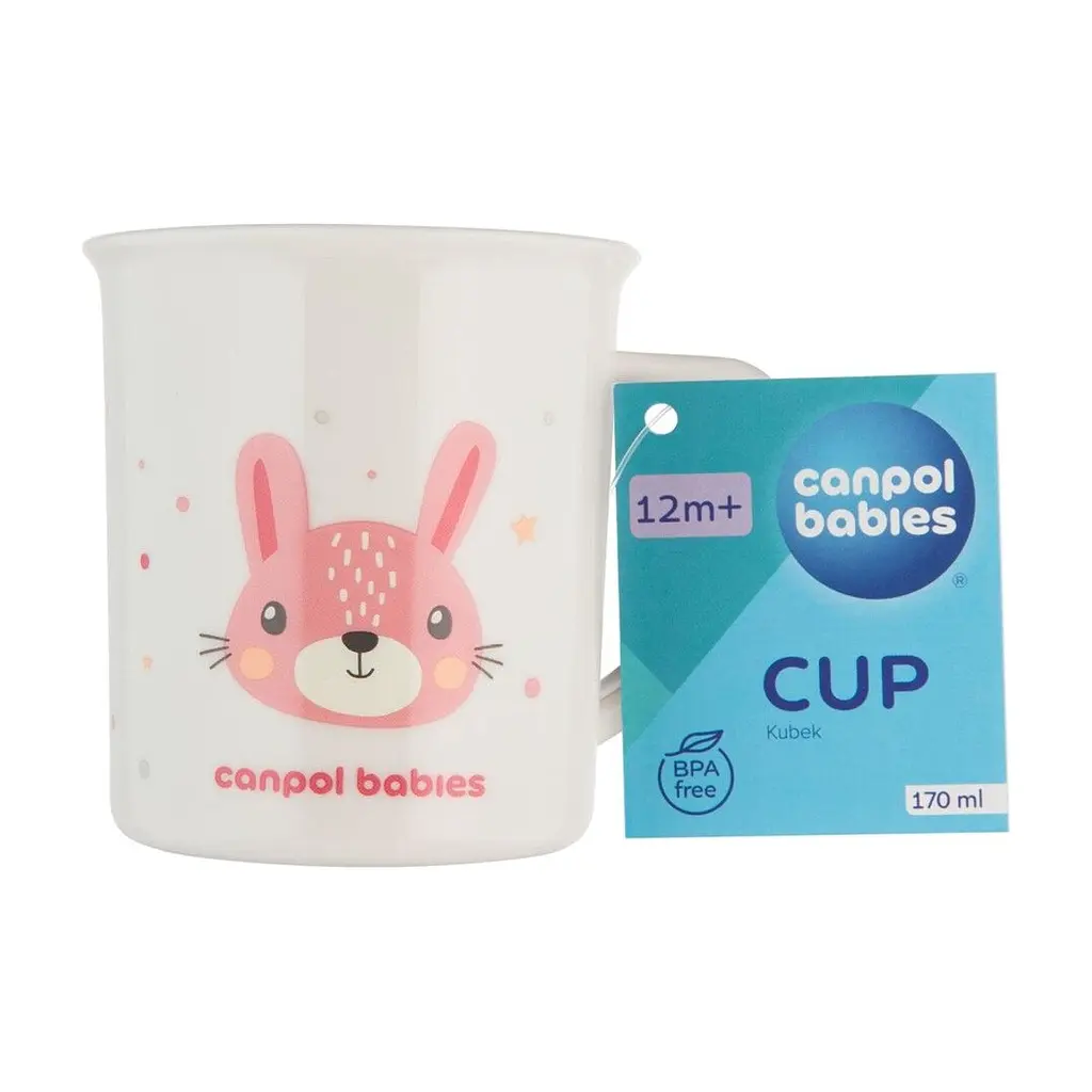 Кружка дитяча Canpol babies Cute Animals пластикова рожева (4/413_pin2) - фото 3