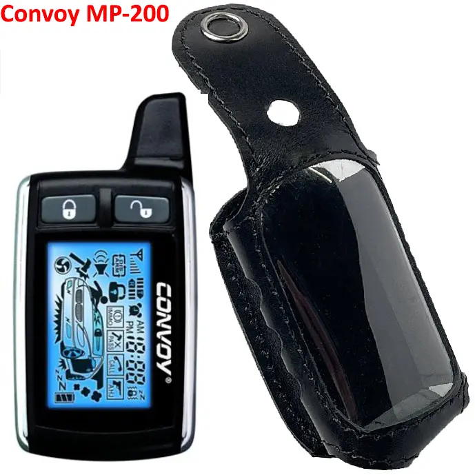 Чохол на пульт сигналізації Convoy MP-200 LCD 2-Way шкіряний чорний - фото 2