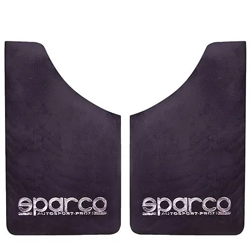Бризковики малі чорні SPARCO 360х220 мм тверді 4 шт - фото 3