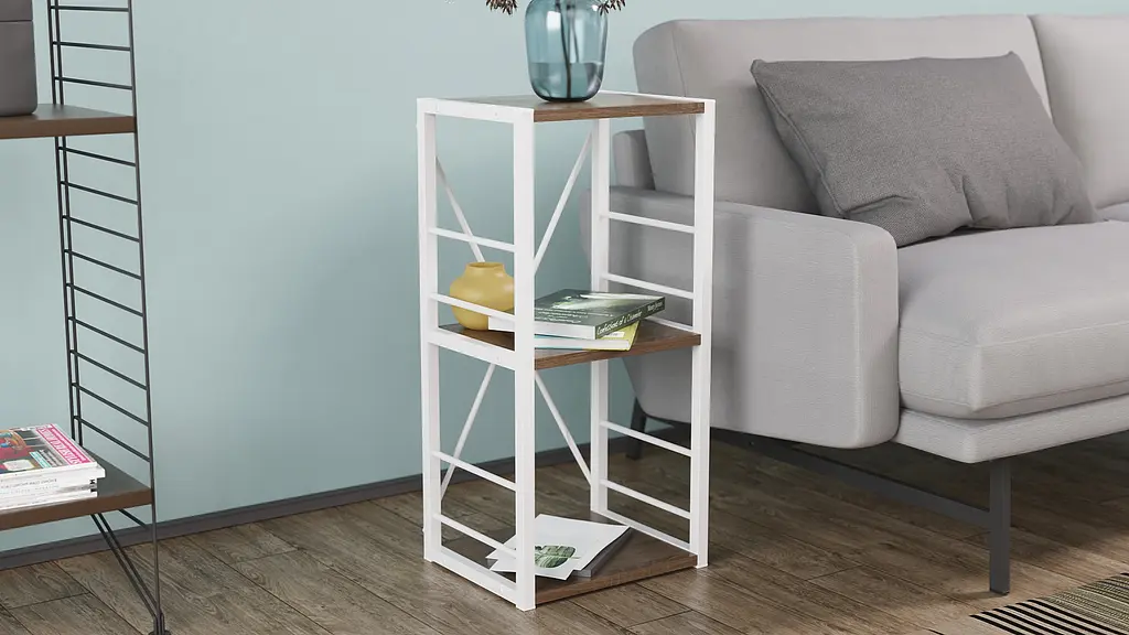 Етажерка 3/34 Ferrum-decor Серії Коннект 73x34x28 білий ДСП Дуб Сонома Трюфель 16мм (FRD-104299) - фото 3