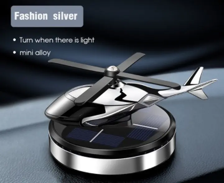 Ароматизатор автомобільний Вертоліт з каменем на сонячній батареї - фото 6