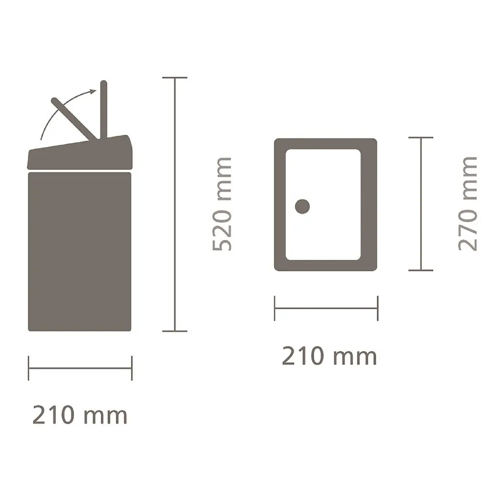 Ведро для мусора Brabantia Touch Bin полированная сталь 10 л (477201) - фото 9