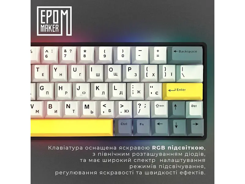Клавіатура Epomaker EP64 Mulan Black (EP64-B-M) - фото 7