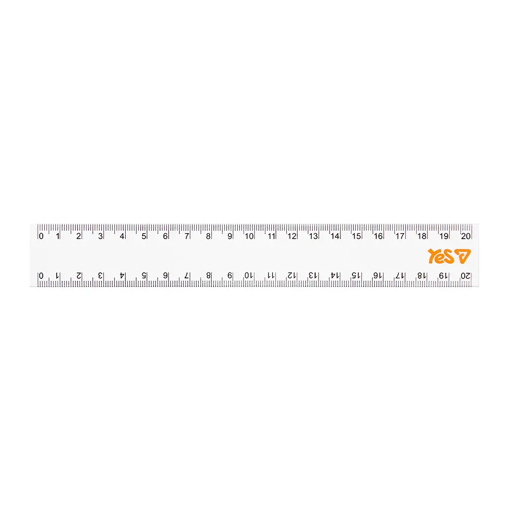 Лінійка пласт. 20см "Yes" Orange Line прозора №370731