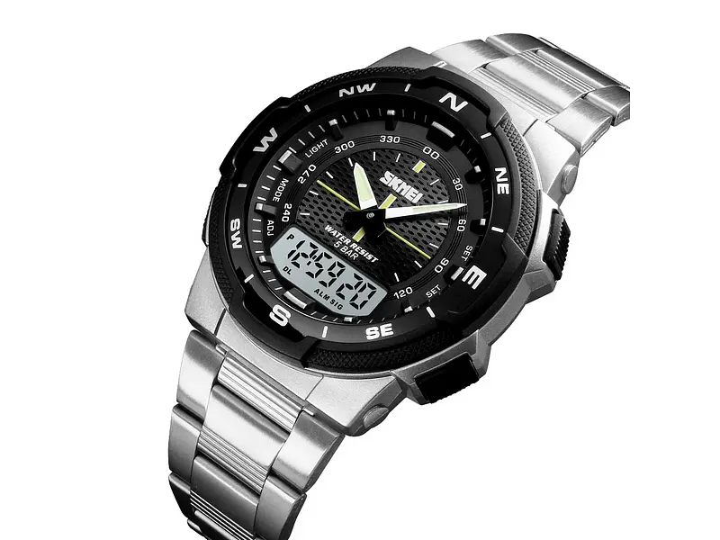 Чоловічий наручний годинник 1370SI Silver Skmei acs0030785 - фото 3