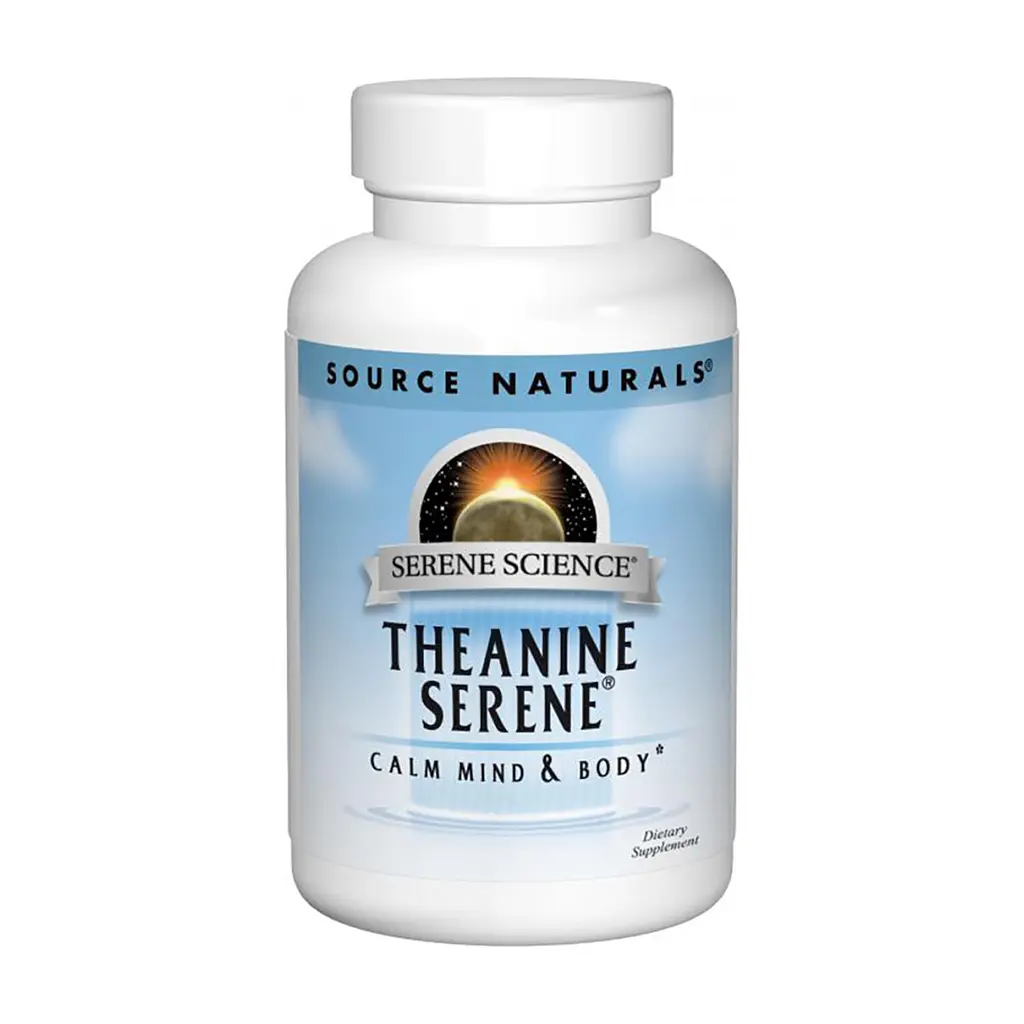 Амінокислота Source Naturals Теанін Серен, Serene Science, 30 таблеток (SN1774)