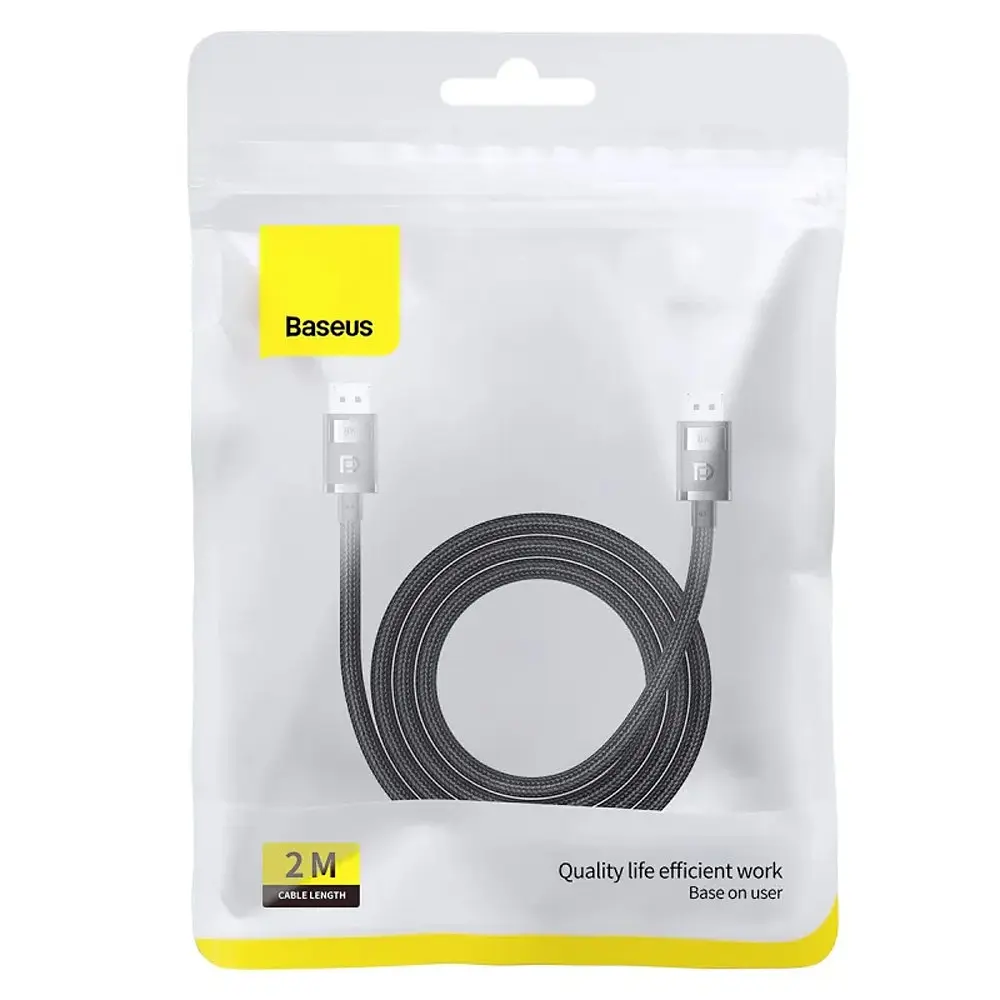 Кабель Baseus High Definition Series DP 8K to DP 8K Adapter Cable 2 м Cluster DisplayPort to DisplayPort Черный - фото 2