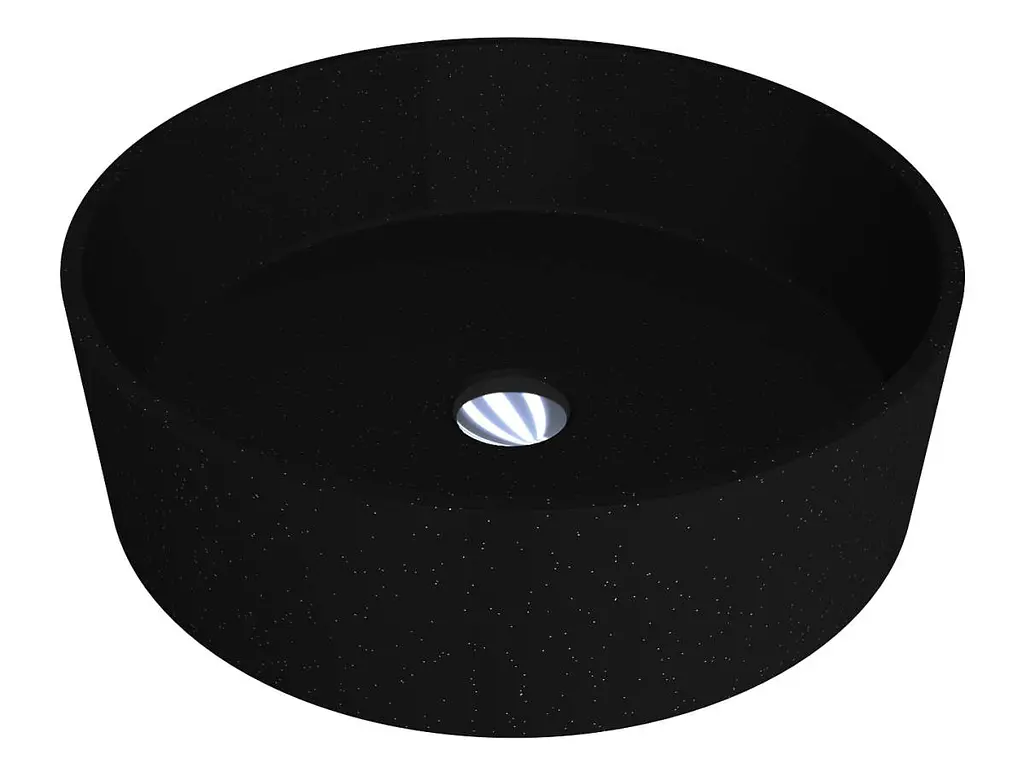 Умивальник Miraggio Sofia mirastone black 0000439, Чорний матовий - фото 2
