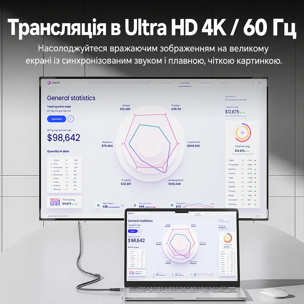 Кабель-подовжувач Vention TRFBD USB-C 3.2 Gen 2 PD 100 Вт 0,5 м чорний (TRFBD) - фото 6
