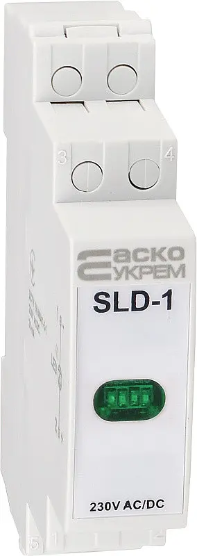 Сигнальний індикатор модульний SLD‑1 АСКО‑УКРЕМ (A0140030031) зелений - фото 3