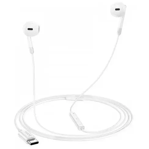 Навушники з роз'ємом Type-C - Hoco M109 Sunny digital wire control з мікрофоном білі - фото 6