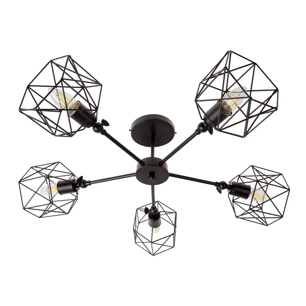 Люстра Brille лофт E27 60W BK (BL-788S/5) - фото 7