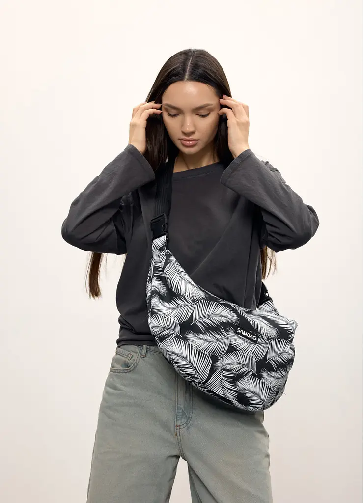Жіноча сумка Sambag HOBO Bag-glove принт "Palm" 50 х 28 х 5 см (53400720) - фото 6
