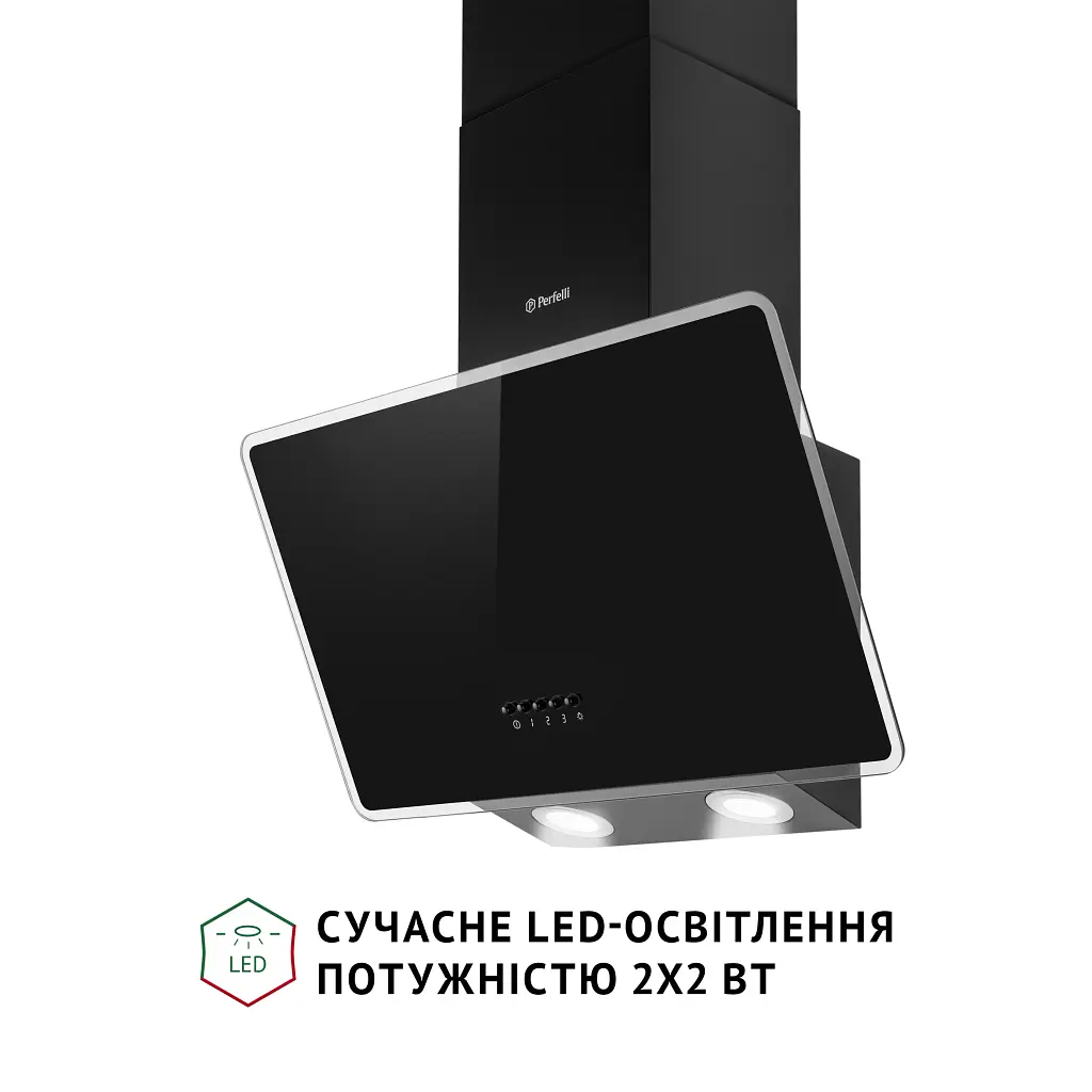 Витяжка декоративна похила Perfelli VICCO 5HM NERO - фото 4