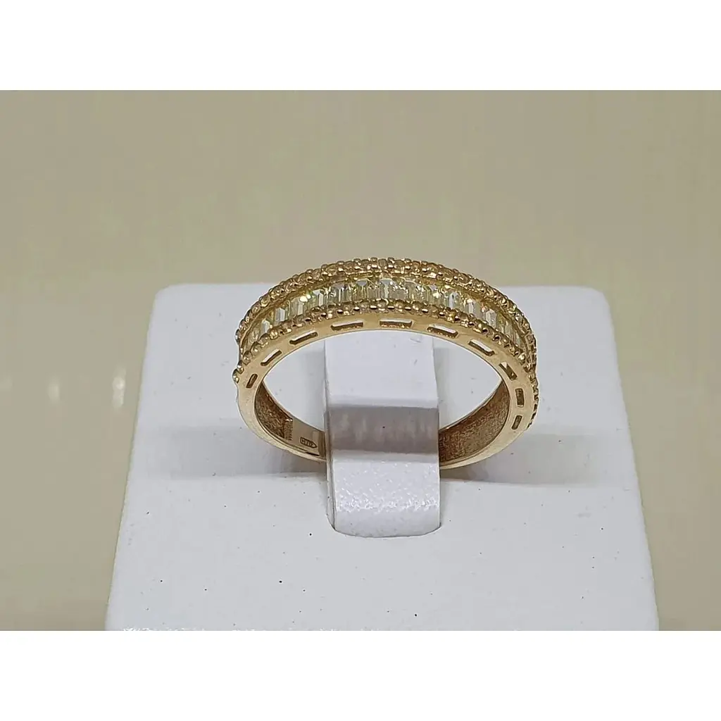 Золоте кільце Favoritum з фіанітами. 1313 17.5 - фото 2