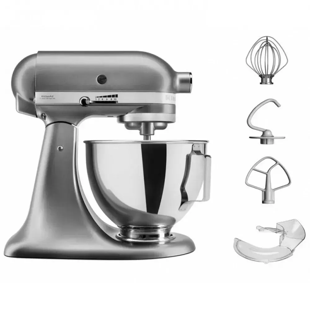 Кухонна машина KitchenAid Artisan 4,3 л 5KSM95PSECU з відкидним блоком сріблястий - фото 3