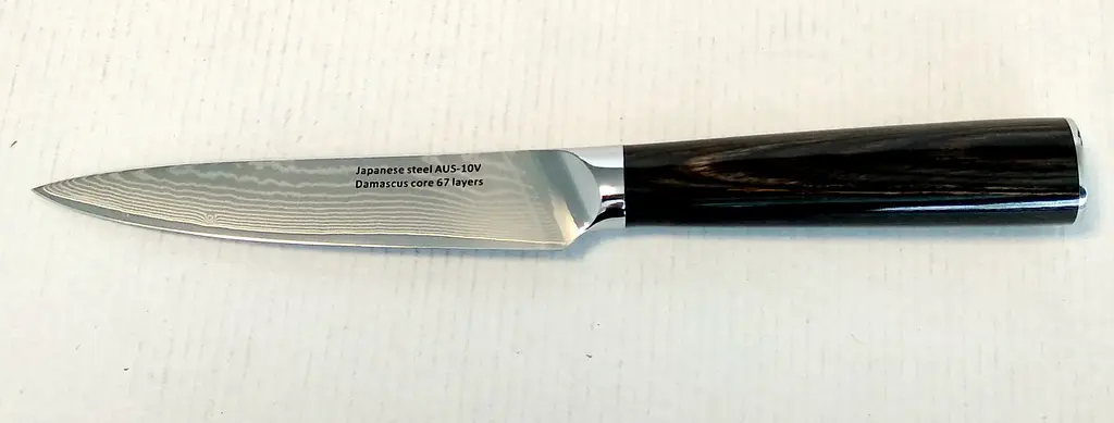 Ніж універсальний Damascus DK-HJ 6002 AUS-10 сталь 67 шарів лезо 13 см - фото 7