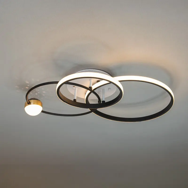 Led люстра з ефектом зоряного неба MX2987-3L WH+BK - фото 5