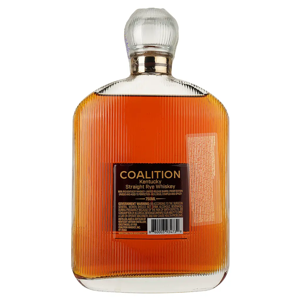 Виски Coalition Barrel Proof Kentucky Straight Rye Whiskey 54.4% 0.75 л - фото 2
