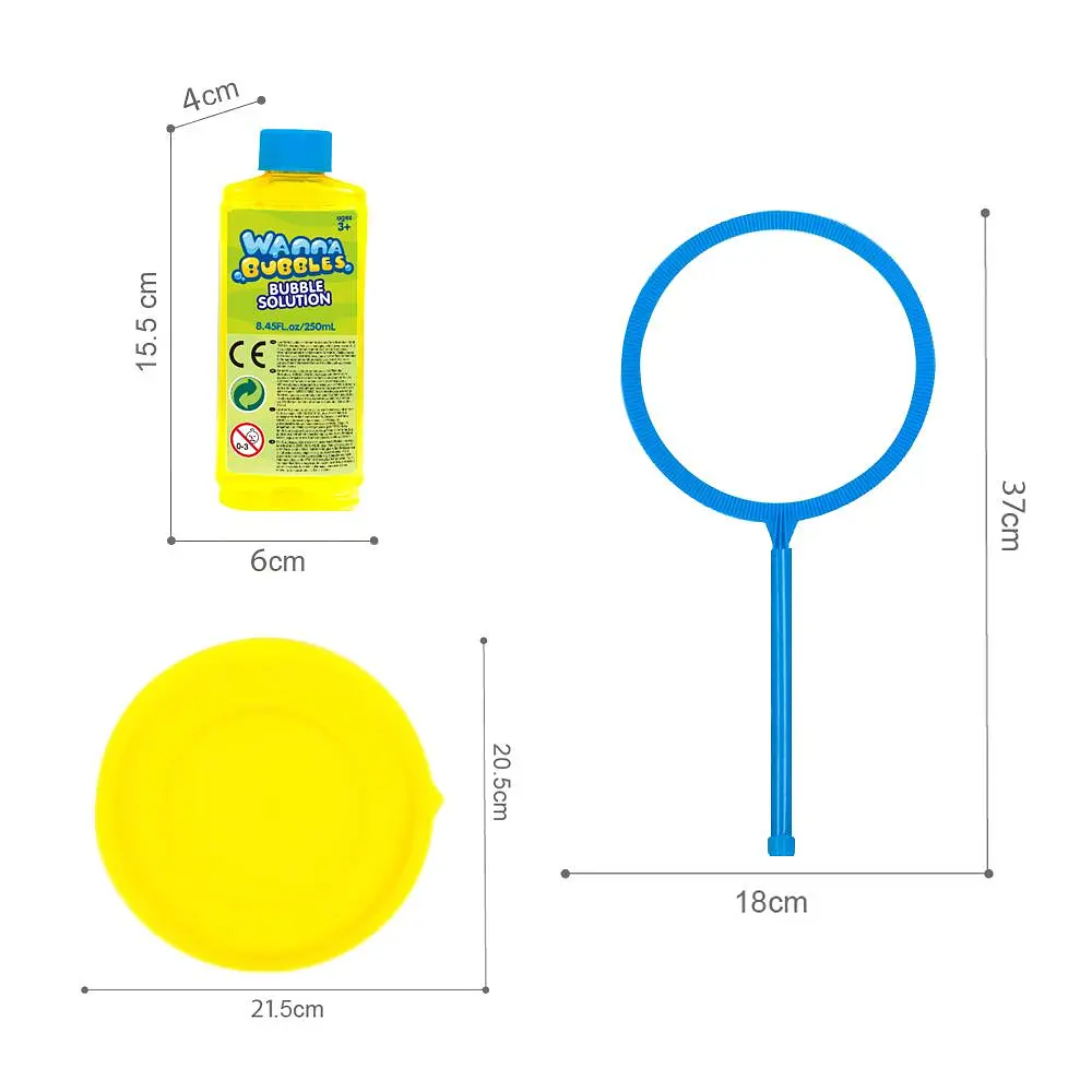 Мильні бульбашки Wanna Bubbles Гігантський розмір, 250 мл, жовтий (BB095-1) - фото 4