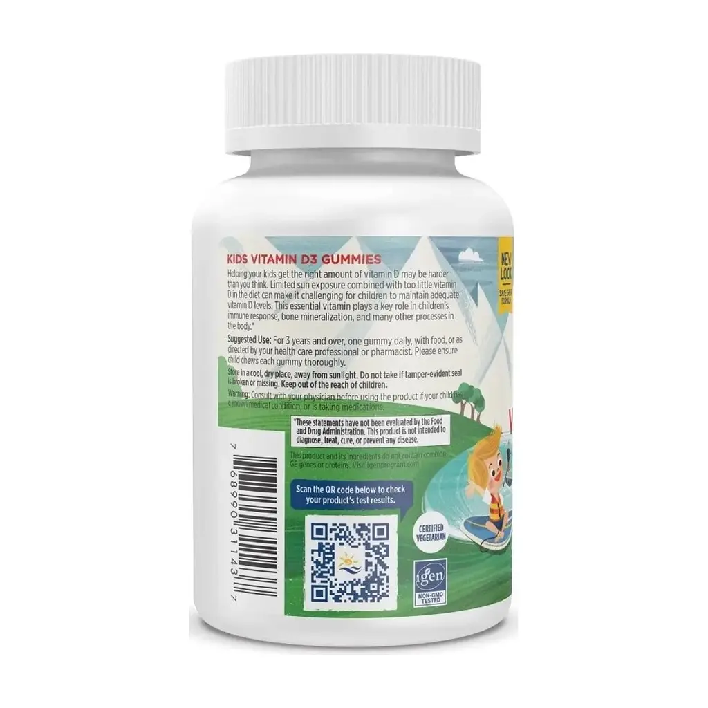Витаминно-минеральный комплекс Nordic Naturals Витамин D3 для детей, вкус арбуза, 400 МЕ, Kids Vitamin D3 Gummies, 60 (NOR-31143) - фото 3