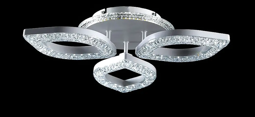 Люстра стельова LED Splendid Ray LT8005/3, 120W, білий метал, акрил, сучасний стиль з пультом та димером - фото 4