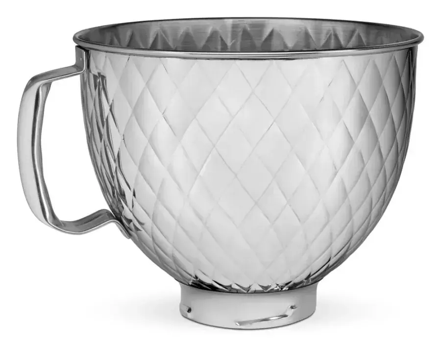 Чаша KitchenAid 4,8 л 5KSM5SSBQB з нержавіючої сталі з ручкою стьобаний візерунок