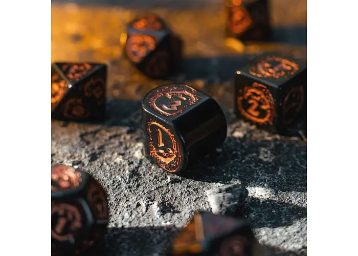 Набір кубиків Dragons Modern Dice Set Obsidian , 7 шт. (RDRA07) - фото 4