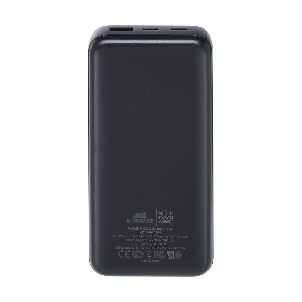Зовнішній акумулятор (портативна батарея) Rivacase Rivapower 20000mAh 65W VA1082 - фото 4