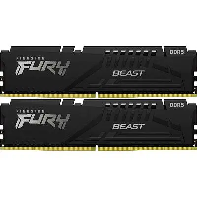 Модуль памяти для компьютера DDR5 32GB (2x16GB) 6000 MHz Fury Beast Black Kingston Fury (ex.HyperX) (KF560C36BBE2K2-32) - фото 6