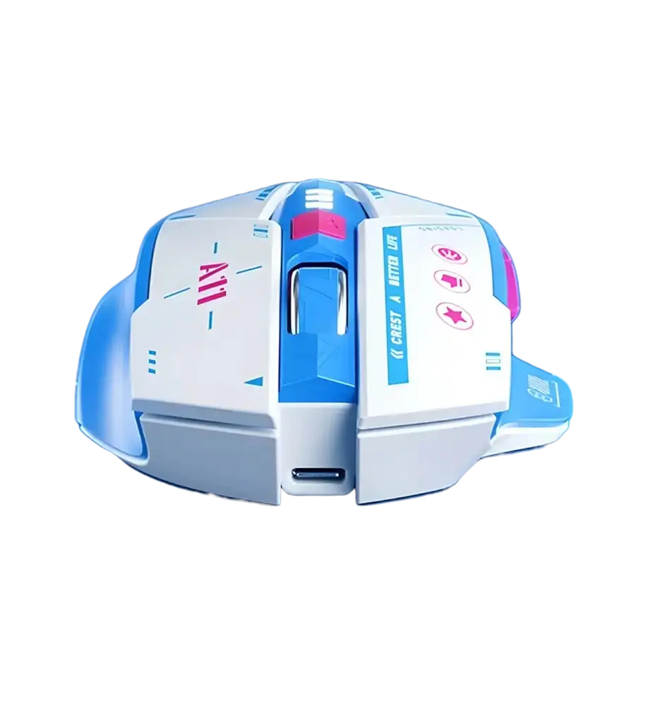 Миша INPHIC A11 White-Blue - фото 2