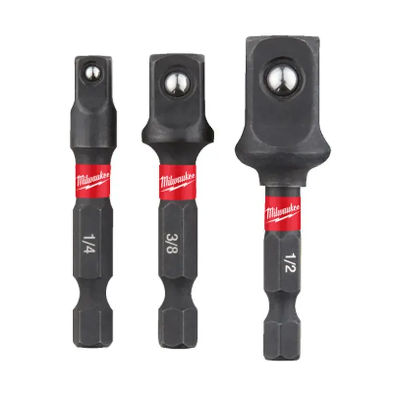 Адаптер для інструменту Milwaukee 1/4" HEX на квадрати 1/4", 3/8", 1/2" (4932479228) - фото 2
