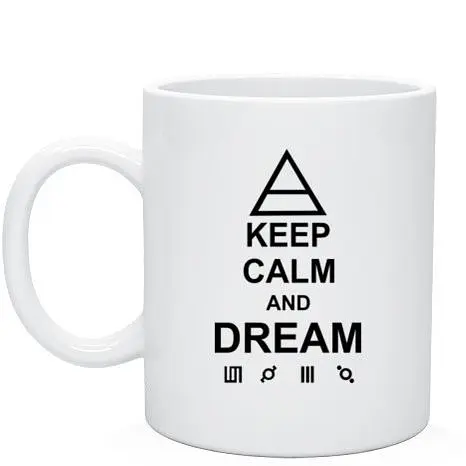 Кружка GeekLand Keep calm and dream 30 Seconds to Mars TSM.01.004 330 мл белая - фото 2