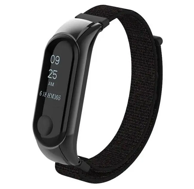 Нейлоновый ремешок для фитнес-браслета Xiaomi Mi Band 3 Black - фото 2