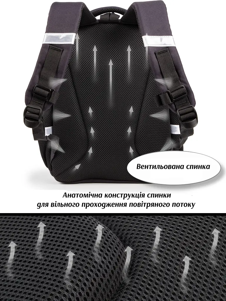 Ортопедический школьный рюкзак 6 в 1 для девочки School Standard 38х30х18 см с Тигром для младших классов (SET 150-49) - фото 9