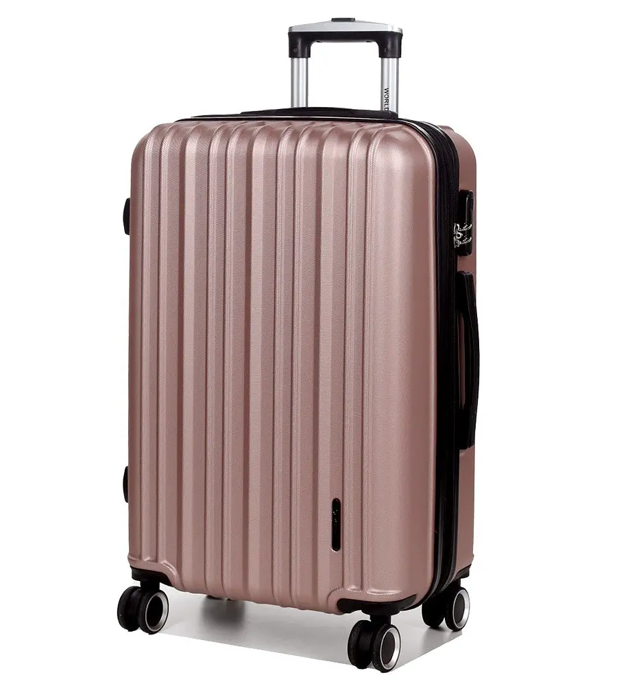Валіза полікарбонат середній (M) Airtex 623 70л 66x42x26см Рожеве золото (Rose gold)