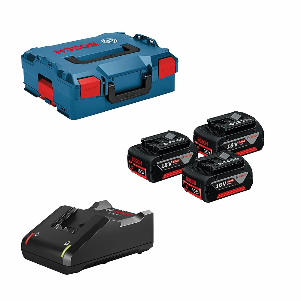 Набор аккумуляторов и зарядных устройств Professional GBA 3х18В Bosch hoz0014383 - фото 2