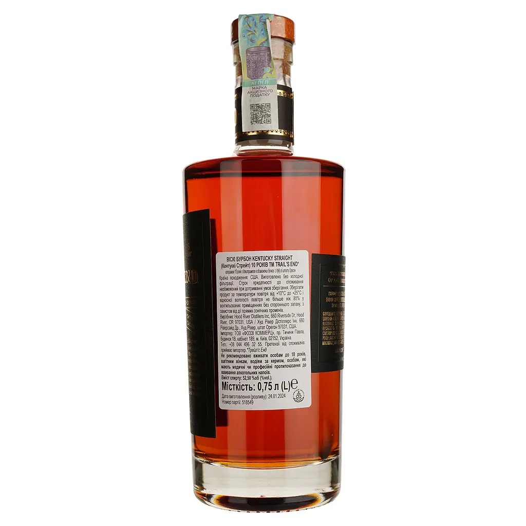Виски Trail's End Bourbon 10 лет 52.5% 0.75 л - фото 3