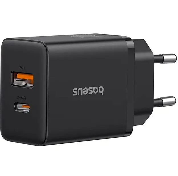Зарядное устройство для Baseus Cube Fast Charger C+U 20 W EU Cluster P10111403113-00 Черный - фото 3
