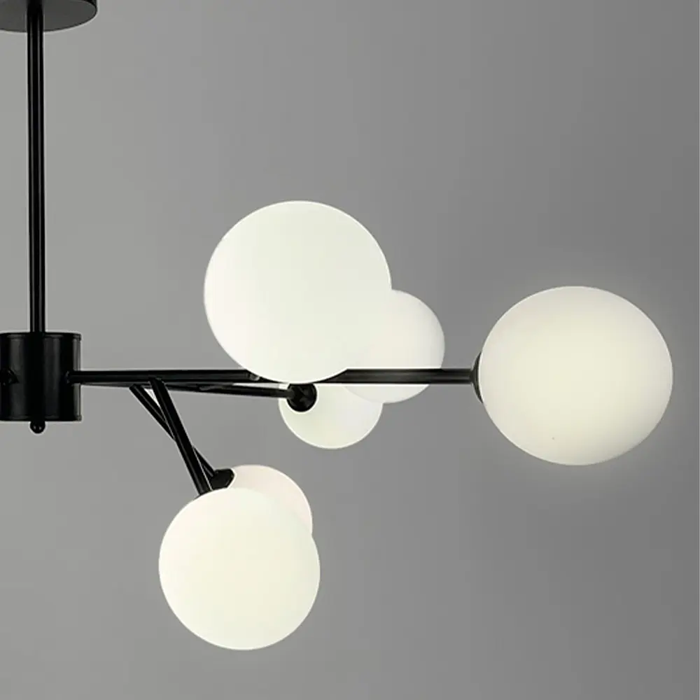 Потолочная черная люстра Grand Bunch на 9 плафонов Line.F AOC 20/9 BK - фото 6