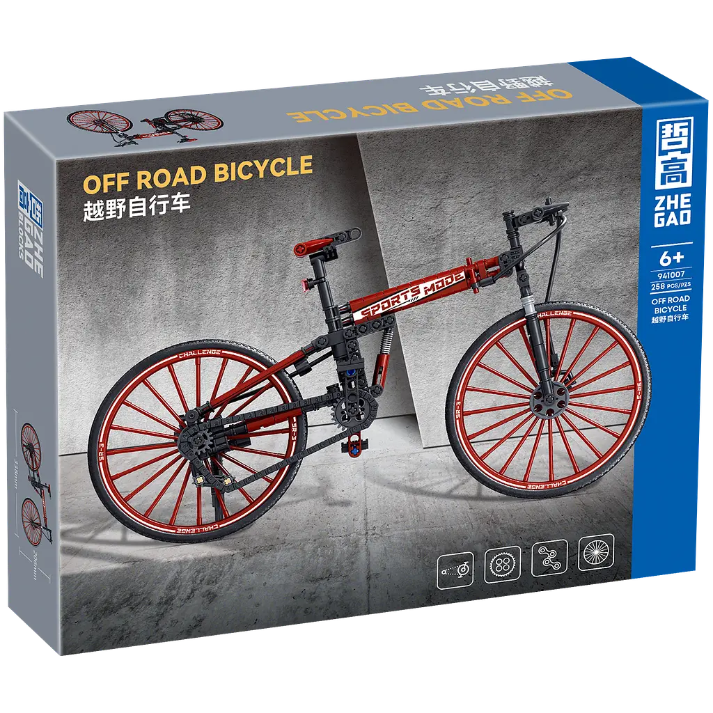 Конструктор велосипед  ZHEGAO OFF-ROAD BICYCLE спортивный офф- роад  258 деталей - фото 2