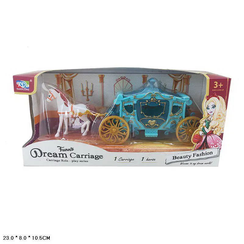 Ігрова карета з конем Funny Dream Carriage, бірюзова (KDL-14)