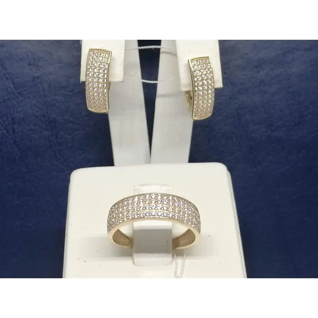 Золоте кільце Імперія золота з фіанітами. КВ1089И 16,5 - фото 5