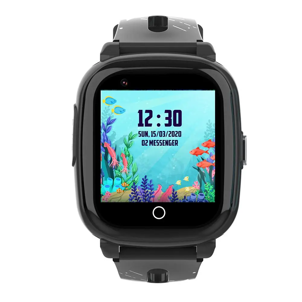Чорний дитячий смарт годинник для хлопчика Lemfo F80 з GPS, 4G, відеозв’язком, SOS та прослуховуванням До 2 днів роботи - фото 2