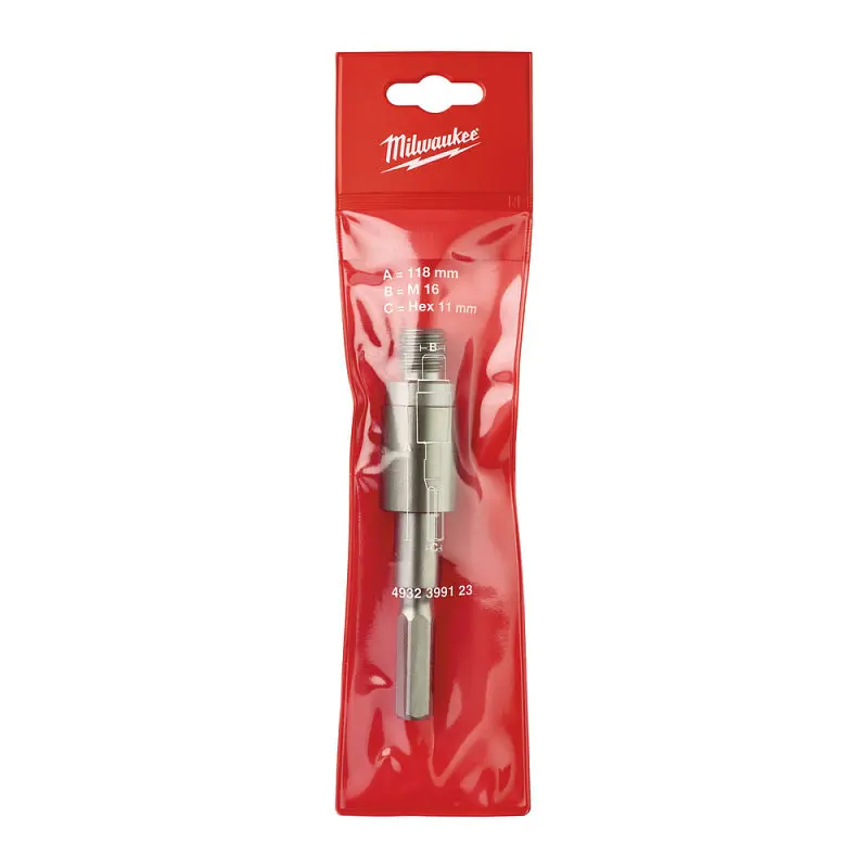 Хвостовик FIXTEC для коронки TCT MILWAUKEE, 118 мм, 11 мм Нех - фото 2