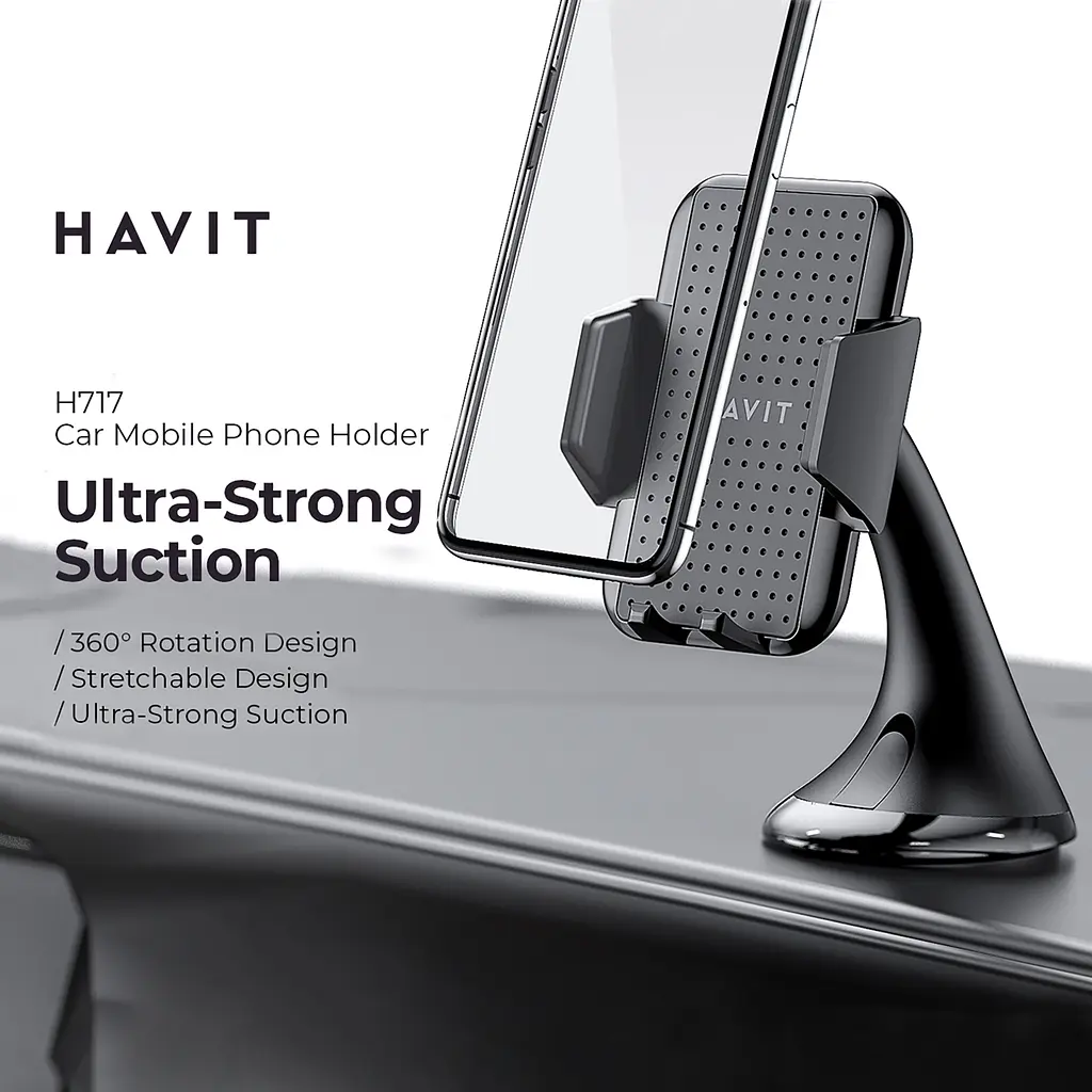 Автомобільний тримач телефону HAVIT HV-H717 HAVIT (24798-000) - фото 8