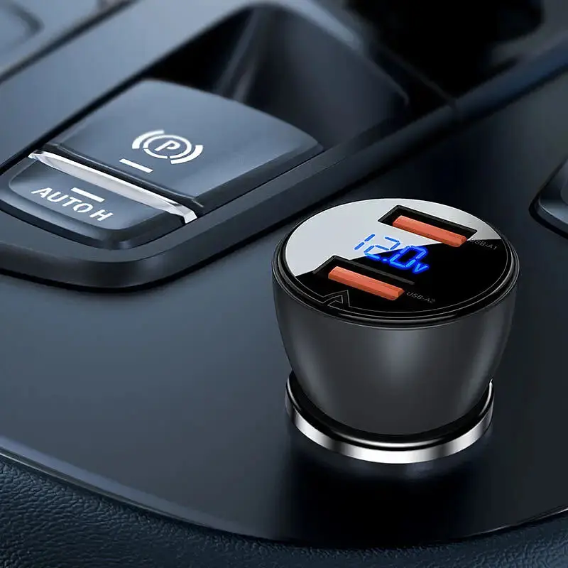 АЗП Acefast B7 QC3.0 45W (2USB-A) Transparent black - фото 3